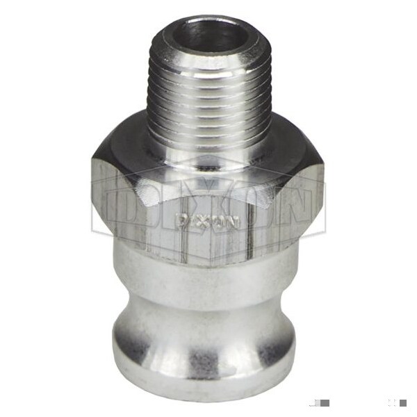 Boss-Lock Type F Cam and Groove Adapter, 3/4 x 1/2 in, Male Adapter x MNPT, Aluminum, Domestic